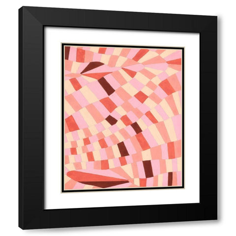 Grid Flow I Black Modern Wood Framed Art Print with Double Matting by Galapon, Nikki
