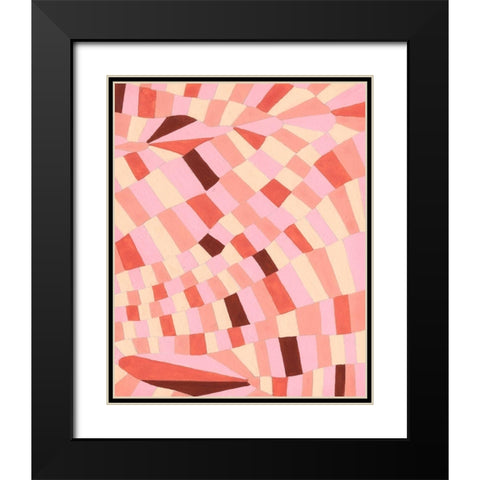Grid Flow I Black Modern Wood Framed Art Print with Double Matting by Galapon, Nikki
