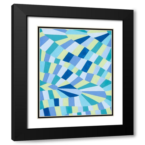 Grid Flow II Black Modern Wood Framed Art Print with Double Matting by Galapon, Nikki