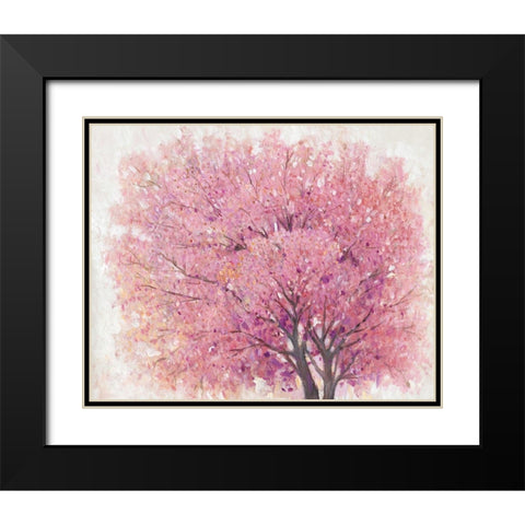Pink Cherry Blossom Tree II Black Modern Wood Framed Art Print with Double Matting by OToole, Tim