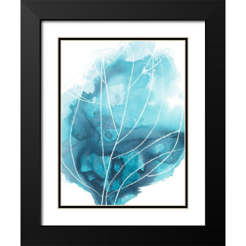 Abstract Coral IV Black Modern Wood Framed Art Print with Double Matting by Vess, June Erica