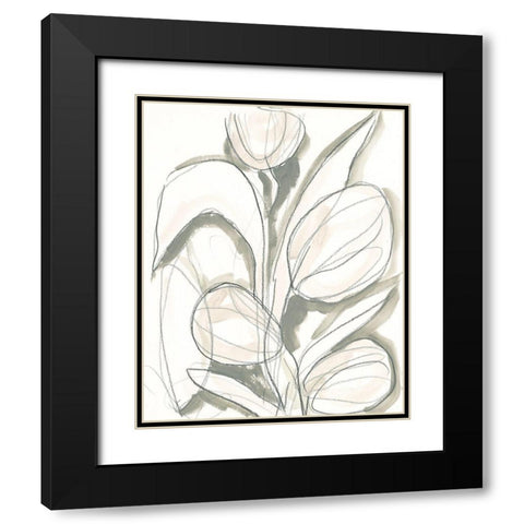 Neutral Tropical II Black Modern Wood Framed Art Print with Double Matting by Vess, June Erica