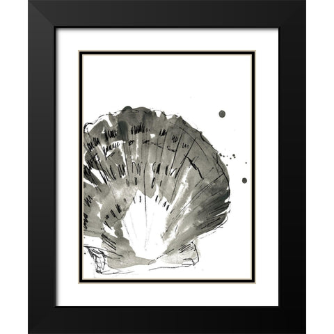 Ink Coast II Black Modern Wood Framed Art Print with Double Matting by Vess, June Erica