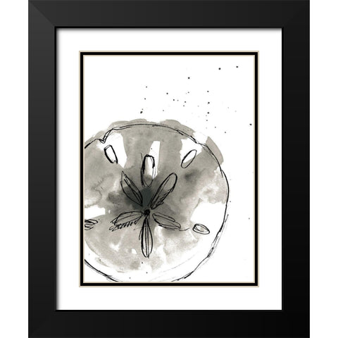 Ink Coast III Black Modern Wood Framed Art Print with Double Matting by Vess, June Erica