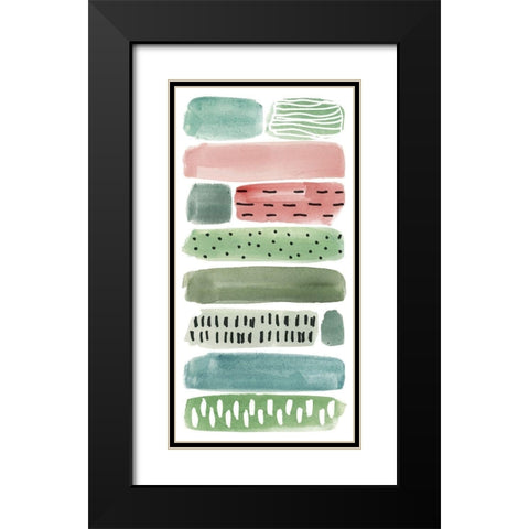 Phases of Joy I Black Modern Wood Framed Art Print with Double Matting by Wang, Melissa