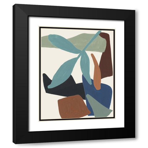 Mod Collage I Black Modern Wood Framed Art Print with Double Matting by Wang, Melissa