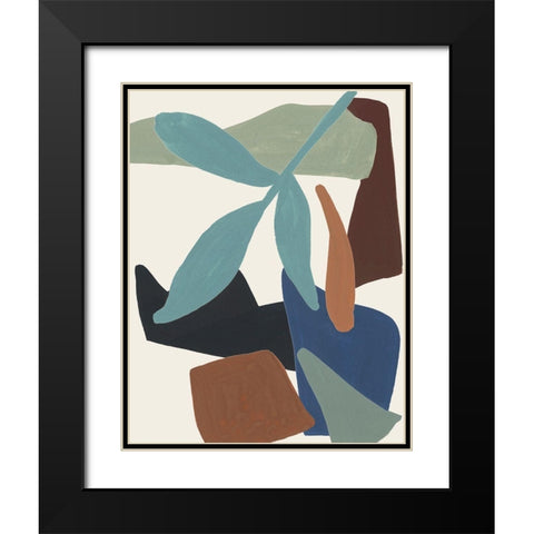 Mod Collage I Black Modern Wood Framed Art Print with Double Matting by Wang, Melissa