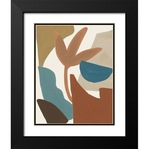 Mod Collage II Black Modern Wood Framed Art Print with Double Matting by Wang, Melissa