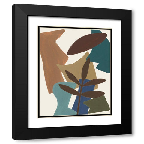 Mod Collage IV Black Modern Wood Framed Art Print with Double Matting by Wang, Melissa