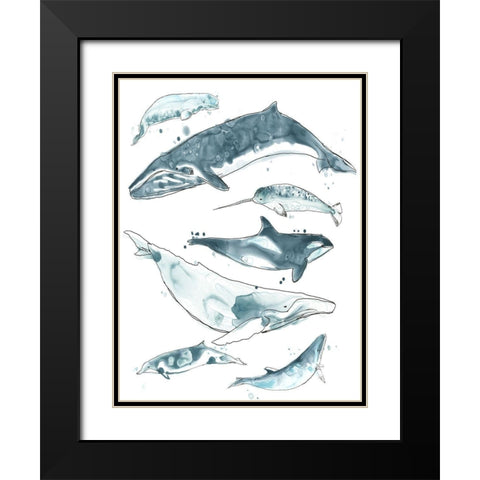Cetacea I Black Modern Wood Framed Art Print with Double Matting by Vess, June Erica