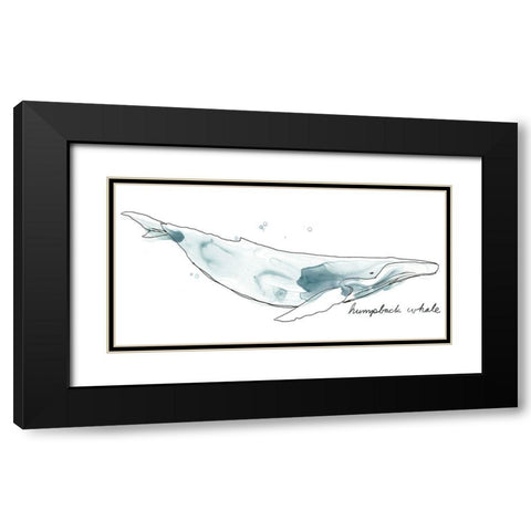 Cetacea Humpback Black Modern Wood Framed Art Print with Double Matting by Vess, June Erica