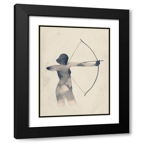 Archeress I Black Modern Wood Framed Art Print with Double Matting by Popp, Grace