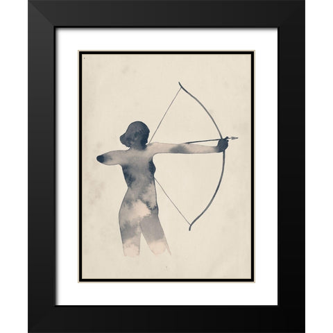 Archeress I Black Modern Wood Framed Art Print with Double Matting by Popp, Grace
