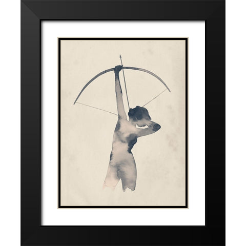 Archeress II Black Modern Wood Framed Art Print with Double Matting by Popp, Grace