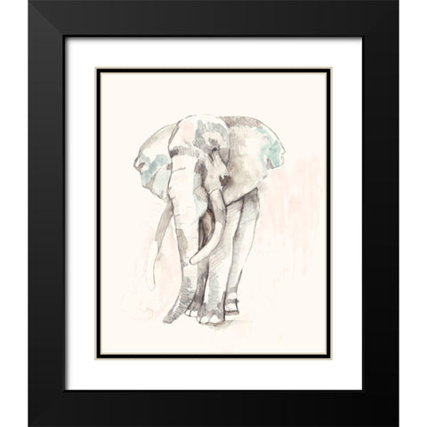 Pastel Safari I Black Modern Wood Framed Art Print with Double Matting by Goldberger, Jennifer