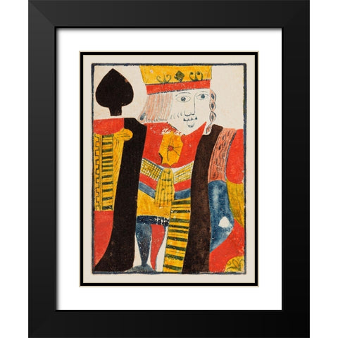 Vintage Cards II Black Modern Wood Framed Art Print with Double Matting by Unknown