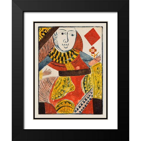 Vintage Cards IV Black Modern Wood Framed Art Print with Double Matting by Unknown