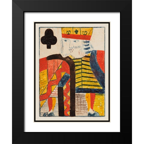 Vintage Cards V Black Modern Wood Framed Art Print with Double Matting by Unknown