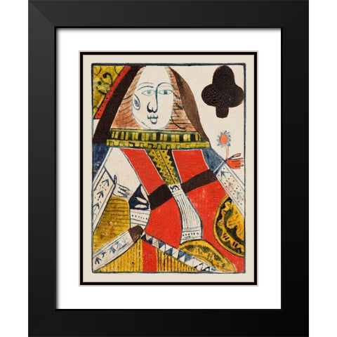 Vintage Cards VII Black Modern Wood Framed Art Print with Double Matting by Unknown