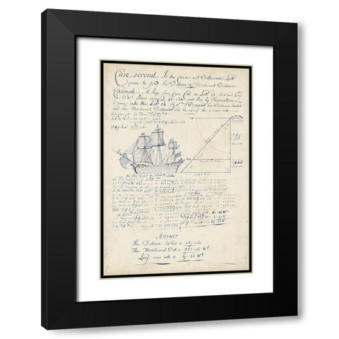 Nautical Journal I Black Modern Wood Framed Art Print with Double Matting by Vision Studio