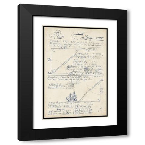 Nautical Journal VI Black Modern Wood Framed Art Print with Double Matting by Vision Studio