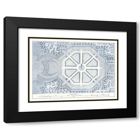 Kitchen Garden Plan II Black Modern Wood Framed Art Print with Double Matting by Switzer, Stephen