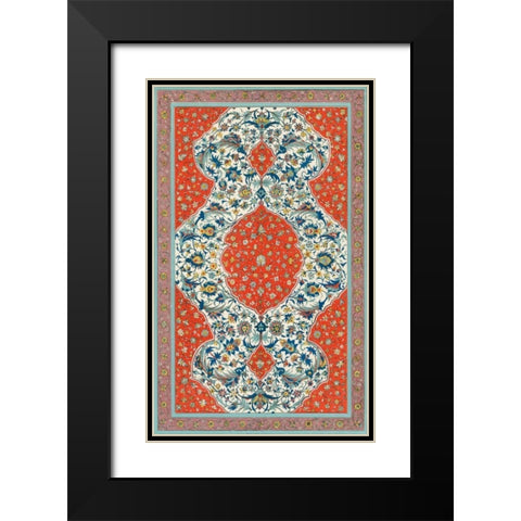 Non-Embellish Persian Ornament II Black Modern Wood Framed Art Print with Double Matting by Vision Studio