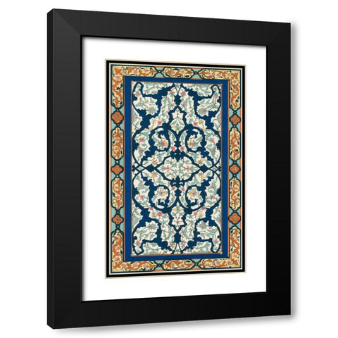 Non-Embellish Persian Ornament III Black Modern Wood Framed Art Print with Double Matting by Vision Studio