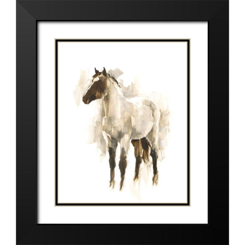 Rustic Horse II Black Modern Wood Framed Art Print with Double Matting by Harper, Ethan