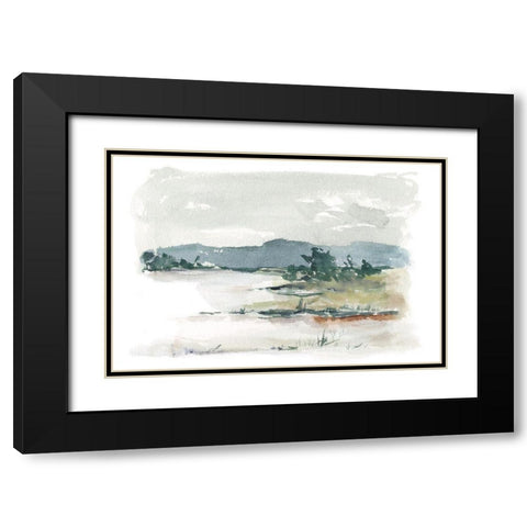 Overcast Lake Study II Black Modern Wood Framed Art Print with Double Matting by Harper, Ethan