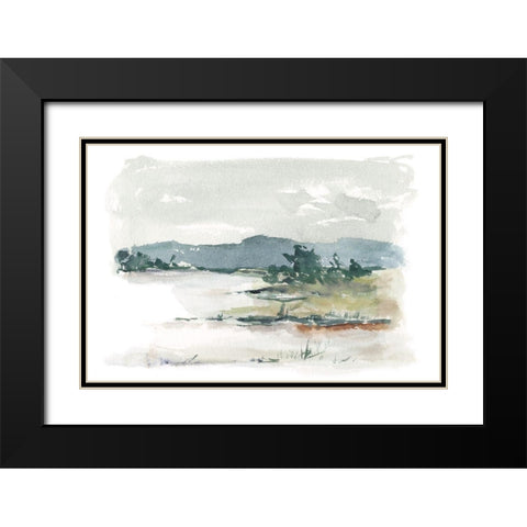 Overcast Lake Study II Black Modern Wood Framed Art Print with Double Matting by Harper, Ethan