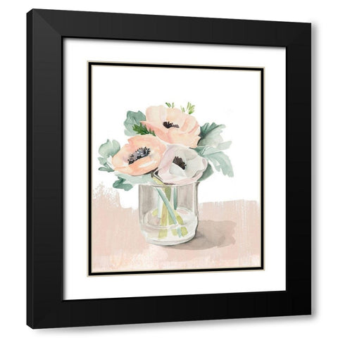 Bud Vase I Black Modern Wood Framed Art Print with Double Matting by Parker, Jennifer Paxton