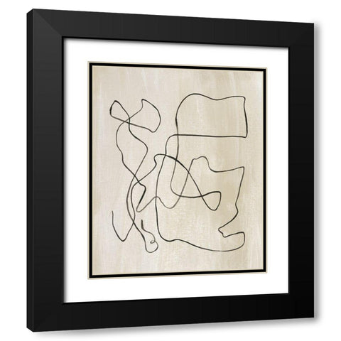 Bound I Black Modern Wood Framed Art Print with Double Matting by Wang, Melissa