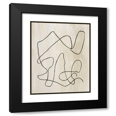 Bound II Black Modern Wood Framed Art Print with Double Matting by Wang, Melissa