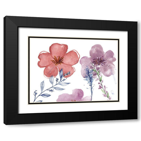 Spring Glory I Black Modern Wood Framed Art Print with Double Matting by Wang, Melissa