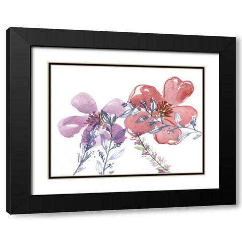 Spring Glory II Black Modern Wood Framed Art Print with Double Matting by Wang, Melissa