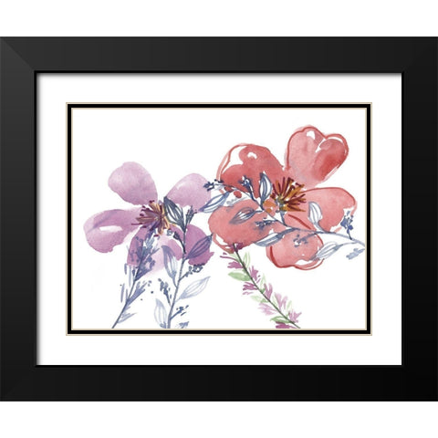 Spring Glory II Black Modern Wood Framed Art Print with Double Matting by Wang, Melissa