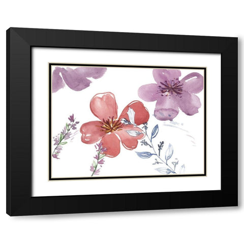 Spring Glory III Black Modern Wood Framed Art Print with Double Matting by Wang, Melissa