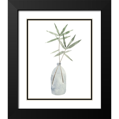 Misty I Black Modern Wood Framed Art Print with Double Matting by Wang, Melissa