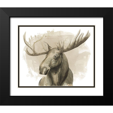 Bull Moose II Black Modern Wood Framed Art Print with Double Matting by Popp, Grace