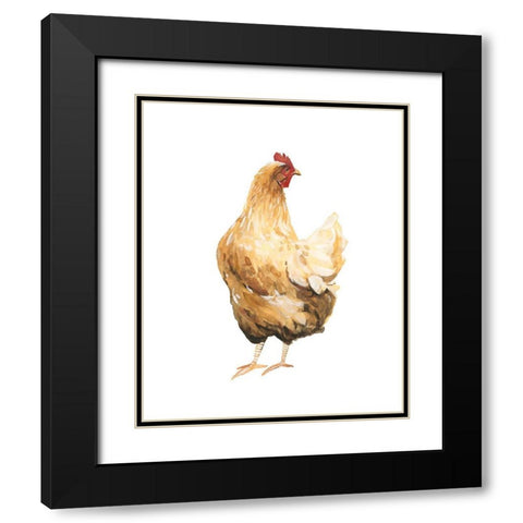 Autumn Chicken III Black Modern Wood Framed Art Print with Double Matting by Scarvey, Emma