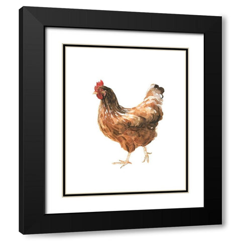 Autumn Chicken IV Black Modern Wood Framed Art Print with Double Matting by Scarvey, Emma