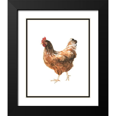 Autumn Chicken IV Black Modern Wood Framed Art Print with Double Matting by Scarvey, Emma