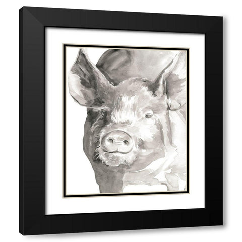 Farm Faces III Black Modern Wood Framed Art Print with Double Matting by Parker, Jennifer Paxton