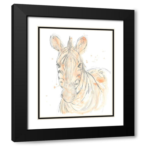 Blush Savannah IV Black Modern Wood Framed Art Print with Double Matting by Vess, June Erica