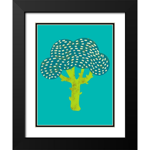 Veggie Party III Black Modern Wood Framed Art Print with Double Matting by Zarris, Chariklia