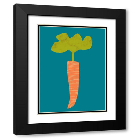 Veggie Party IV Black Modern Wood Framed Art Print with Double Matting by Zarris, Chariklia