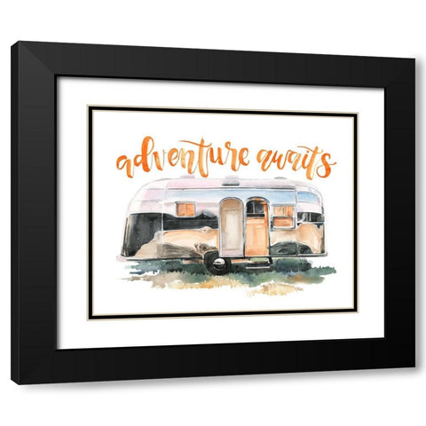 Summer Vacation III Black Modern Wood Framed Art Print with Double Matting by Parker, Jennifer Paxton