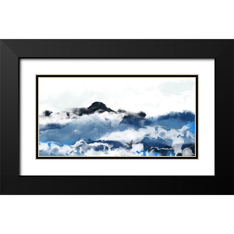 Custom Sea Surface II Black Modern Wood Framed Art Print with Double Matting by Vess, June Erica