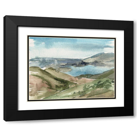 Watercolor Views VIII Black Modern Wood Framed Art Print with Double Matting by Wang, Melissa